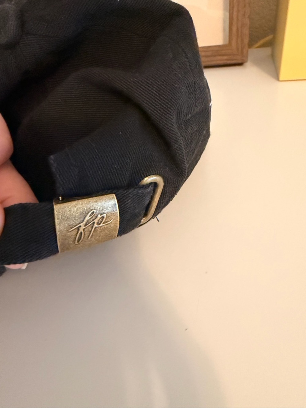 NWOT Free People Movement black dad hat adjustable minimal logo baseball cap fp - Picture 7 of 7
